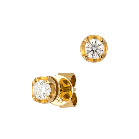 Diamond Solitaire Stud Earrings