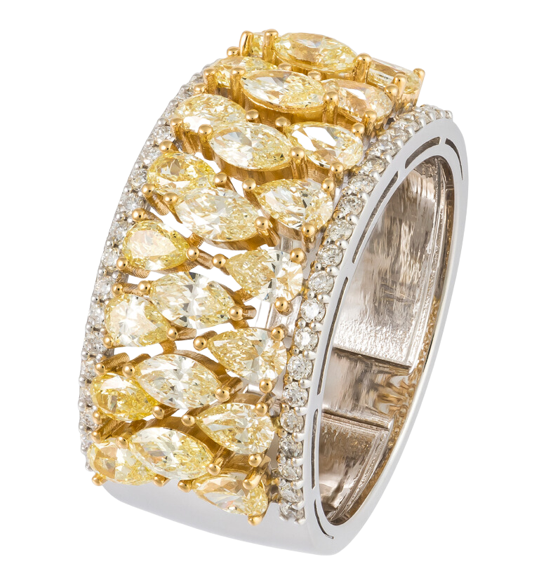 Luxury Yellow Diamond Ring