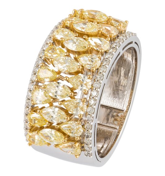 Luxury Yellow Diamond Ring