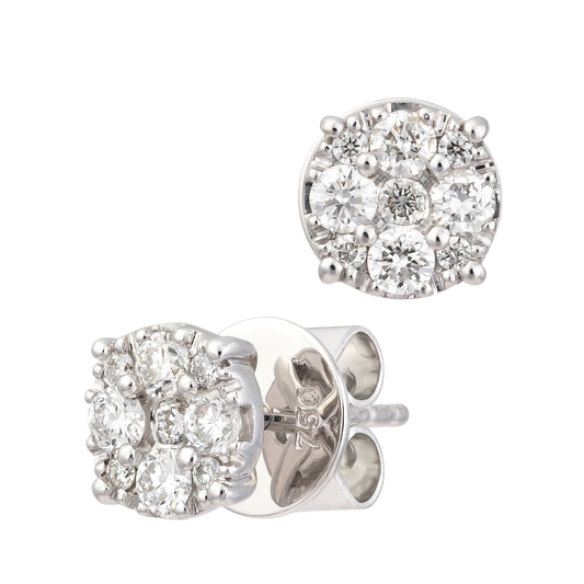 Diamond Cluster Earrings