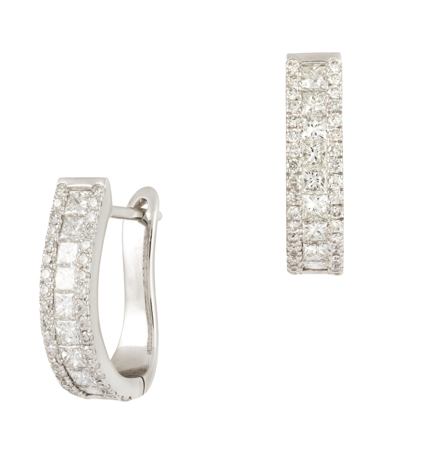 Diamond Hoop Earrings