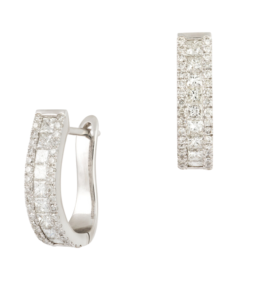 Diamond Hoop Earrings